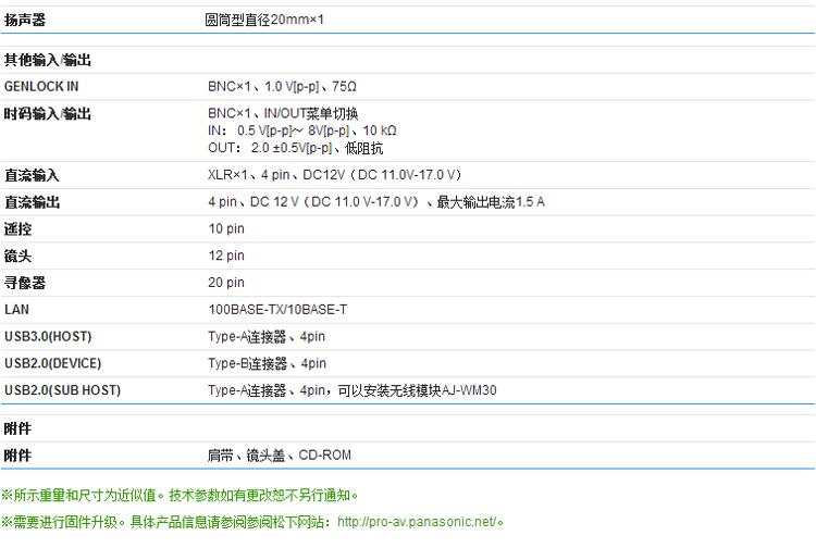 AJ-PX800MCH 松下广播级专业摄像机